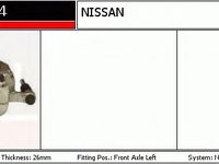 Etrier frana NISSAN TERRANO I WD21 DELCOREMY DC82354