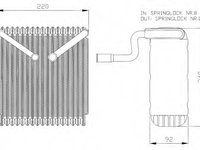 Evaporator aer conditionat 36043 NRF pentru Ford Mondeo Ford Cougar