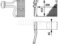 Evaporator aer conditionat AE66000P MAHLE pentru Mercedes-benz Vito Mercedes-benz Viano