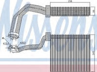 Evaporator,aer conditionat AUDI A4 Avant (8ED, B7) (2004 - 2008) NISSENS 92293 piesa NOUA