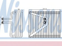 Evaporator,aer conditionat FIAT PUNTO Van (188AX) (2000 - 2009) NISSENS 92206 piesa NOUA