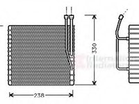 Evaporator,aer conditionat JEEP GRAND CHEROKEE (ZJ) - VAN WEZEL 2100V012