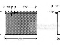 Evaporator,aer conditionat PEUGEOT 206 hatchback (2A/C), Citroen XSARA PICASSO (N68), PEUGEOT 206 CC (2D) - VAN WEZEL 4000V062