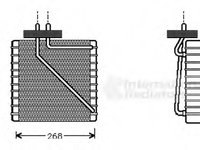 Evaporator,aer conditionat VW SHARAN (7M8, 7M9, 7M6), FORD GALAXY (WGR), SEAT ALHAMBRA (7V8, 7V9) - VAN WEZEL 1800V270