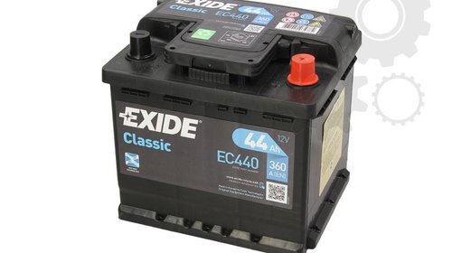 Exide baterie 44ah 360a plus pe dreapta borne