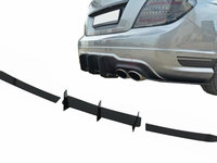 Extensie Difuzor Bara Spate compatibil cu Mercedes C-Class W204 C204 Limousine Coupe (2012-2014) Negru Lucios RDEXMBW204