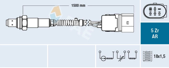 FAE Sonda Lambda 75351 model AUDI A6 C5 (4B2) 2001 2002 2003 2004 2005