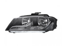 Far Audi A3 (8P) 04.2008-10.2012 HELLA fata stanga 133209-H, tip bec H7+H7 cu motoras cu daytime running light