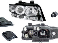 Far Audi A4 (B6) 11.2000-11.2004, TYC 20-0008-05-2, partea stanga, tip bec H7+H7 electric, cu soclu bec, fara motoras