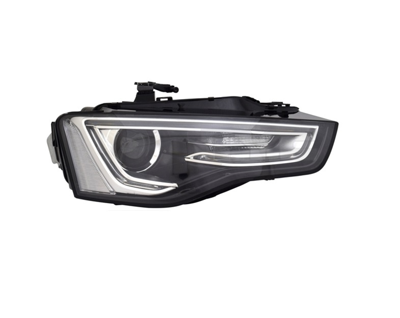 Far AUDI A5/S5 (B8), 10.2011-05.2012, partea Dreapta, TYC, bi-xenon, cu ",lumina timp de zi", tip LED, D3S+PWY24W, electric, fara modul lumini de zi LED, fara bec descarcare, fara balast, cu motor, xenon