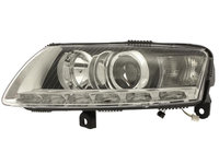 Far Audi A6 (C6), 10.2008-03.2011, partea Stanga, xenon, cu lumina de zi, 12V, D3S+H7+LED+PY21W, electric, fara balast, cu motor, DEPO