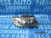 Far BMW E90 2005; 6942724 (volan dreapta, carcasa fisurata si 2 urechi rupte)