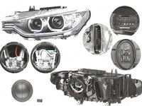 Far Bmw Seria 3/ 3 Gt (F30/31/34/35), 01.2012-06.2015, fata, Stanga, Combi, SEDAN, fara producator masina logo, xenon, cu daytime running light, D1S+LED+PY21W, electric, fara unitate control, fara balast, cu motor, DEPO