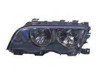 Far Bmw Seria 3 (E46) Coupe/Cabrio 05.1999-06.2001 TYC fata dreapta 200810PE reflector negru, tip bec H7+H7