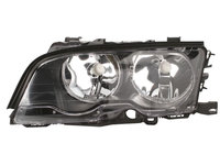 Far Bmw Seria 3 (E46) Coupe/Cabrio 05.1999-06.2001 TYC fata stanga, tip bec H7+H7 , reflector negru