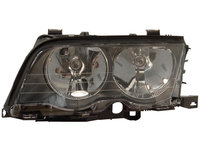 Far Bmw Seria 3 (E46), Sedan/Combi, 06.1998-09.2001, Combi, Sedan, partea Stanga, tip bec H7+H7+W5W, electric, reflector negru, cu soclu bec, cu motor, DEPO