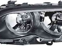 Far Bmw Seria 3 E46 Sedan/Combi 10.2001-06.2005 TYC fata dreapta, reflector negru, tip bec H7+H7