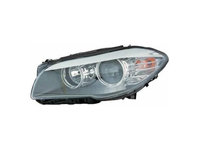 Far BMW Seria 5 (F10/F11), 12.2009-06.2013, TYC, fata, partea stanga, cu &#39,lumina de zi&#39, tip LED,tip bec H7+H7+PY24W, electric, fara control unitate, cu motor,