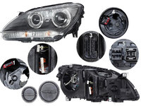 Far Bmw Seria 6/6 Gc (F08/F12/F13), 02.2011-, fata, Dreapta, bi-xenon, cu lumini pentru curbe, cu LED daytime running light, D1S+H3+LED+PY24W, electric, AL (Automotive Lighting)