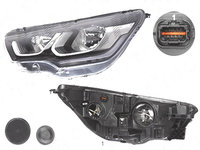 Far Citroen C4 (B7), 04.2014-, Ds4, 07.2014-, fata, Stanga, cu LED daytime running light, H7+H7, electric, cu motor,