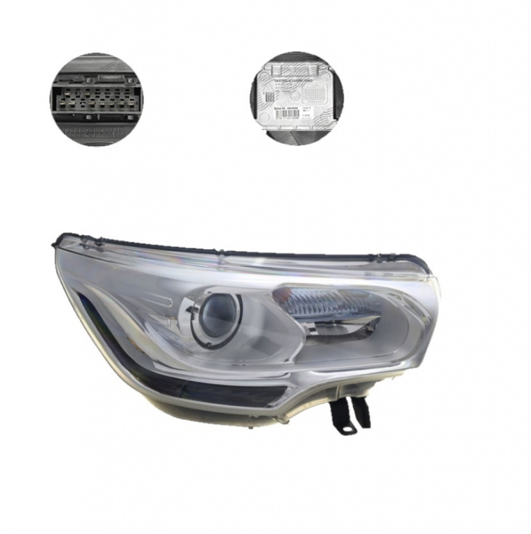 Far Citroen Ds4, 06.2011-, partea Dreapta, bi-xenon, D1S, electric, lucas fumuriu, cu bec descarcare in gaz, cu transformator, cu motor, MAGNETI MARELLI (AL - AUTOMOTIVE LIGHTING)