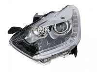 Far Citroen DS5, 09.2011-, partea Stanga, electric, cu lumini de zi pe LED, silver, tip bec H1+H7+LED, cu becuri, Varroc