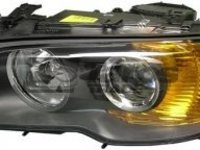 Far cu xenon negru semnal galben dreapta BMW Seria 3 coupe/cabrio E46 03/06