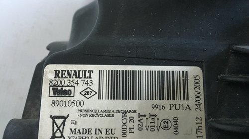 Far dreapta Renault Laguna 2 Facelift cod 8200354743