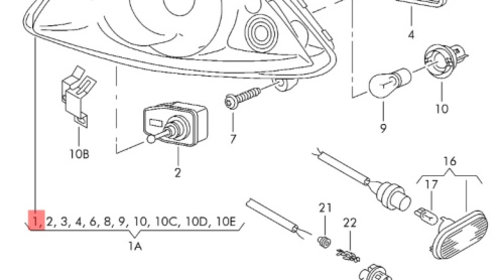 Far dreapta Seat Cordoba (6L2) Berlina 2003 1.9 SDI OEM 6L1941752M