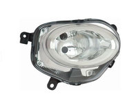 Far FIAT 500, 07.2015-, partea Dreapta, TYC, far, faza de condus, cu lumina de zi, cu lumina de parcare LED, H7+W21W, manual, halogen