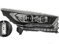 Far Ford Kuga, 02.2016-, fata, Dreapta, ST-Line, bi-xenon, cu lumini de curbe, cu LED daytime running light, D3S+H1+LED, electric, negru, transparent cu alb insert, cu motor, VALEO