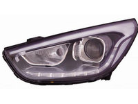 Far Hyundai Ix35 (Lm), 09.2013-2015, partea Stanga, cu lumina timp de zi tip LED, HiR2+PY21W, electric, fara motor, DEPO