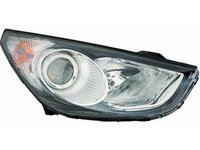 Far Hyundai Ix35 (Lm) 10.2009-08.2013, Dreapta, tip bec H7+H7, reglare electrica, ECE, fara motoras, TYC, 921022Y000, 92102-2Y000