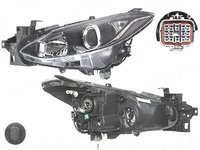 Far Mazda 3 (Bm), 06.2013-, fata, Stanga, cu daytime running light, H11+H15+W5W, electric, fara motoras, TYC