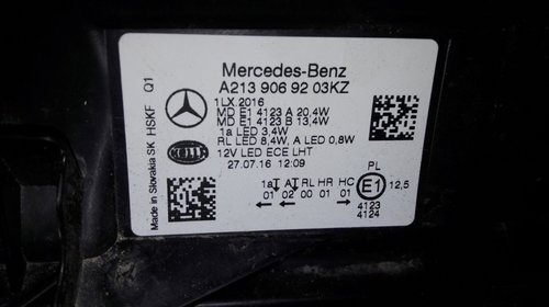 Far Mercedes E Class an 2016 w213 full led - cod A2139069203KZ A2139069103KZ