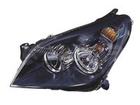 Far Opel Astra H, 10.2003-12.2012, Electric, tip bec H1+H7, omologare ECE, cu motoras, negru, 1216562, 1216662, 93178636, 93190387, Dreapta