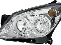 Far OPEL ASTRA H, 10.2003-12.2012, HELLA, fata, partea stanga, tip bec H1+H21W+H7+W5W, electric, argintiu, cu motor,