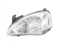 Far Opel Corsa C, 07.2000-10.2003, Stanga, tip bec H7+H7, reglare electrica, cu motoras, ECE Depo, 9196231, 9196238