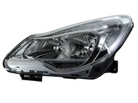 Far Opel Corsa D 01.2011-12.2014 TYC fata stanga , tip bec H1+H7+PY24W, culoare argintiu, reglare electrica