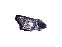 Far Opel Corsa D 07.2006-01.2011 TYC fata dreapta , tip bec H1+H7, reglare electrica, fara motoras