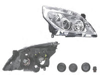 Far Opel Vectra C, 09.2005-09.2008, Signum, 09.2005-08.2008, fata, Dreapta, H1+H7, electric, rama reflector argintie, fara motoras, DEPO