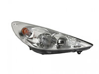 Far Peugeot 206+, 04.2009-2012, partea Dreapta, electric, cu motoras, tip bec H1+H7, Depo