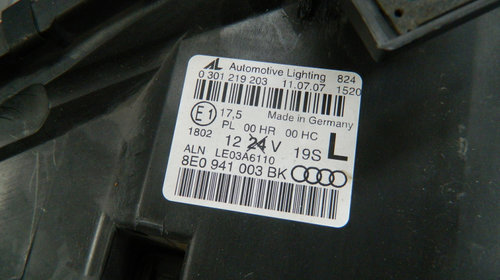 Far stanga Audi A4 model 2005-2008 cod 8E0941003BK