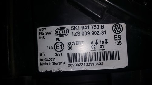 Far Stanga Bixenon si Adaptiv VW Volkswagen Golf 6 2008-2010