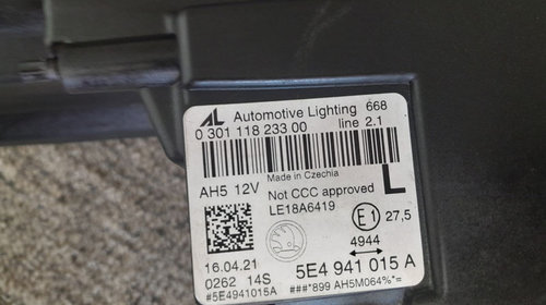 Far stanga FULL LED Skoda Octavia IV 4 5E4941015A F064