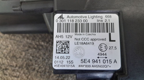 Far stanga FULL LED Skoda Octavia IV 5E4941015A led F147