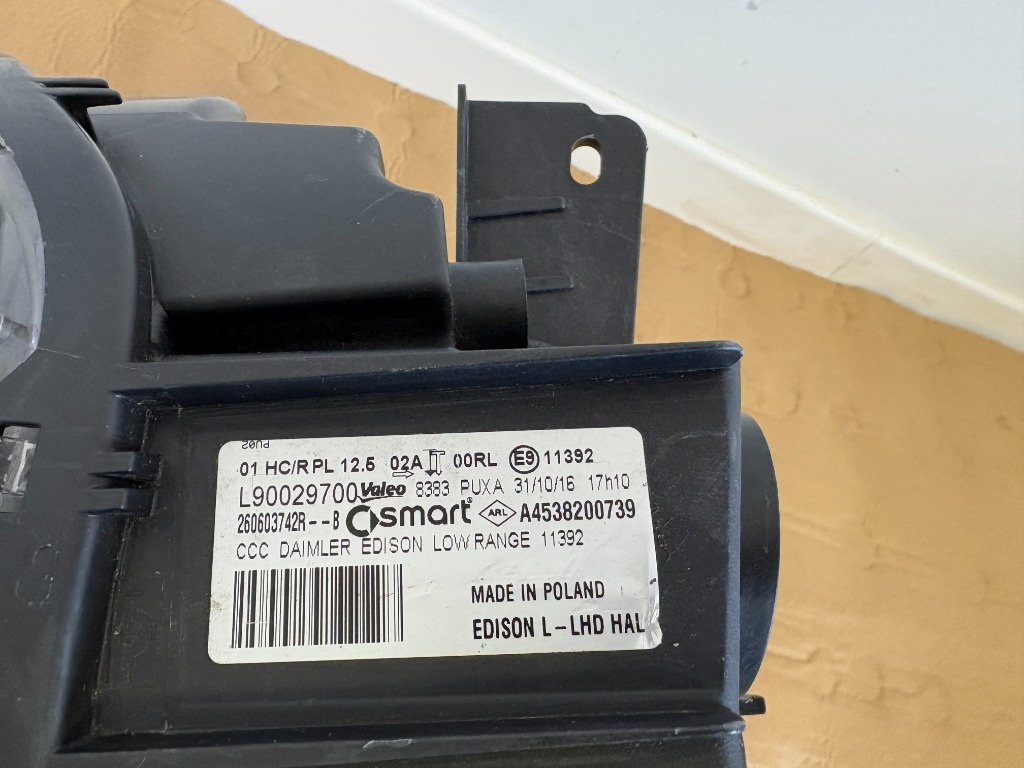 Far stanga halogen led Smart ForFour dup