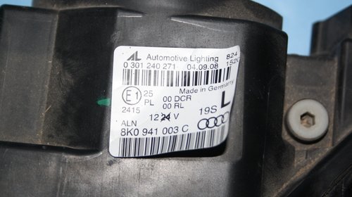 Far Stanga Xenon LED Audi A4 S4 B8 non-facelift model 2008 - 2012