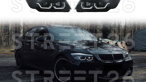 Faruri 3D LED Angel Eyes Compatibil Cu BMW Se
