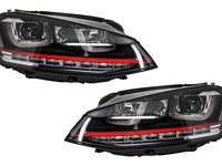 Faruri 3D LED compatibil cu VW Golf 7 VII (2012-2017) R20 GTI Design Semnal Dinamic LED HLVWG7GTILEDFW